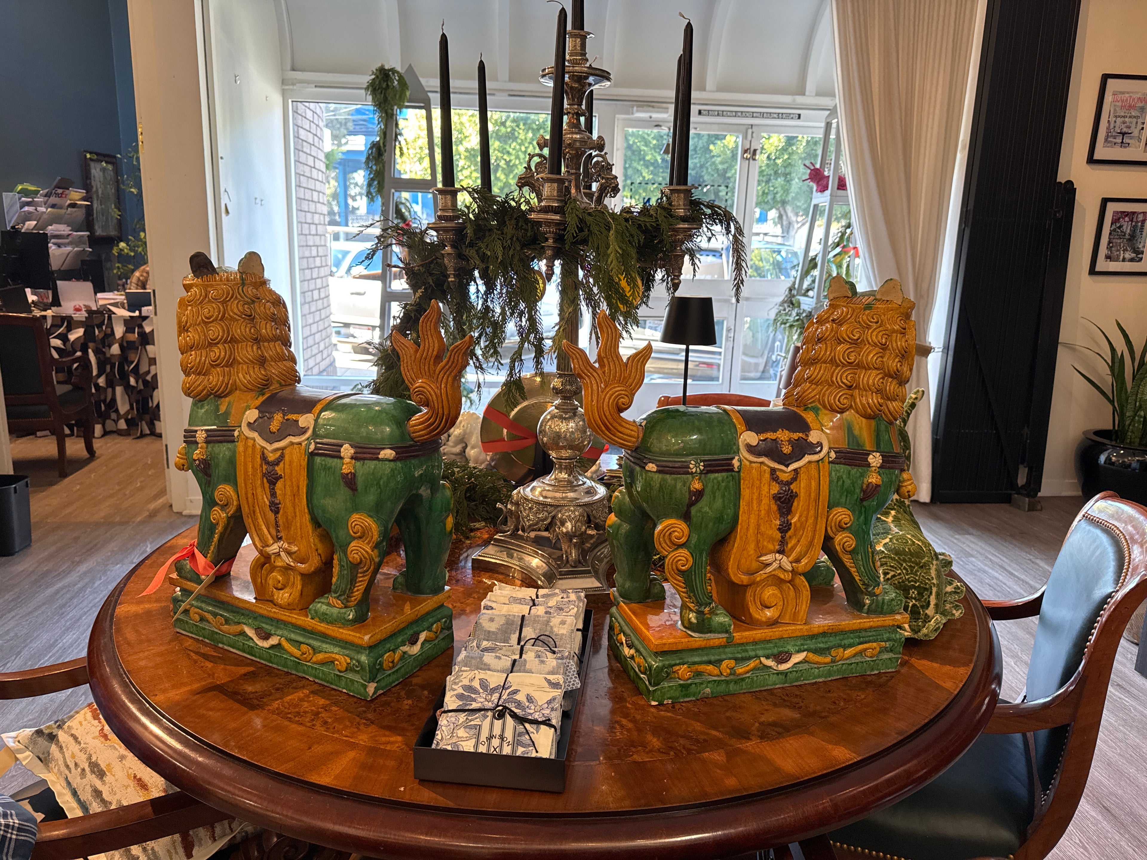 Pair Large Chinese Foo Dogs